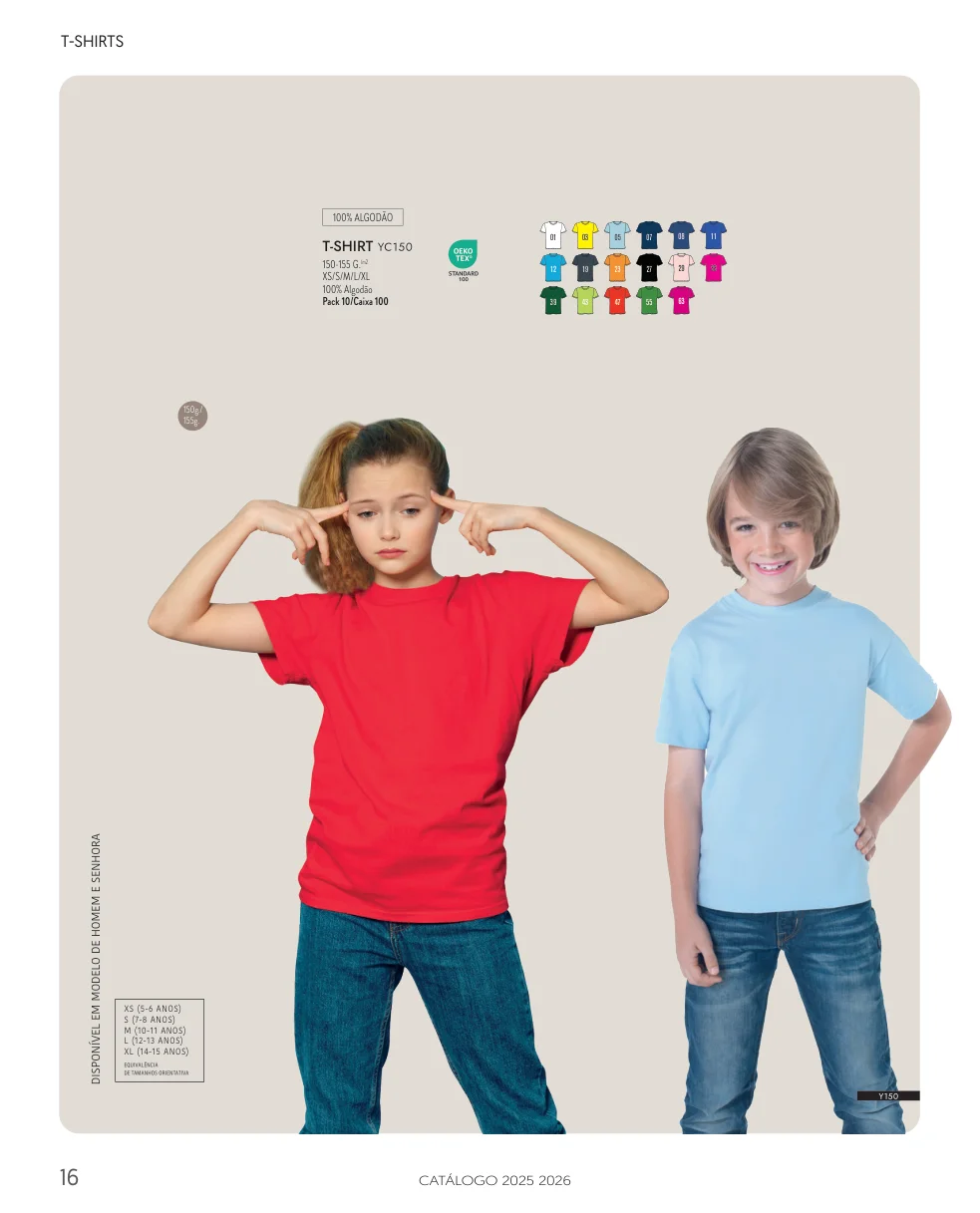 T-shirts e polos · Y150