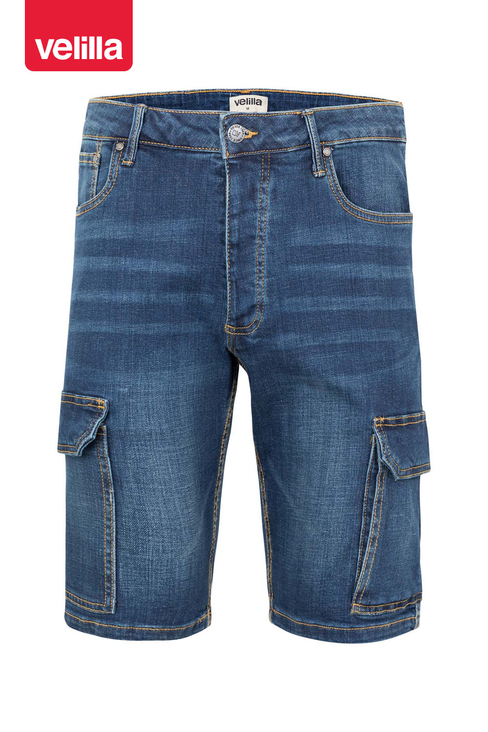 Bermudas denim stretch multibolsos