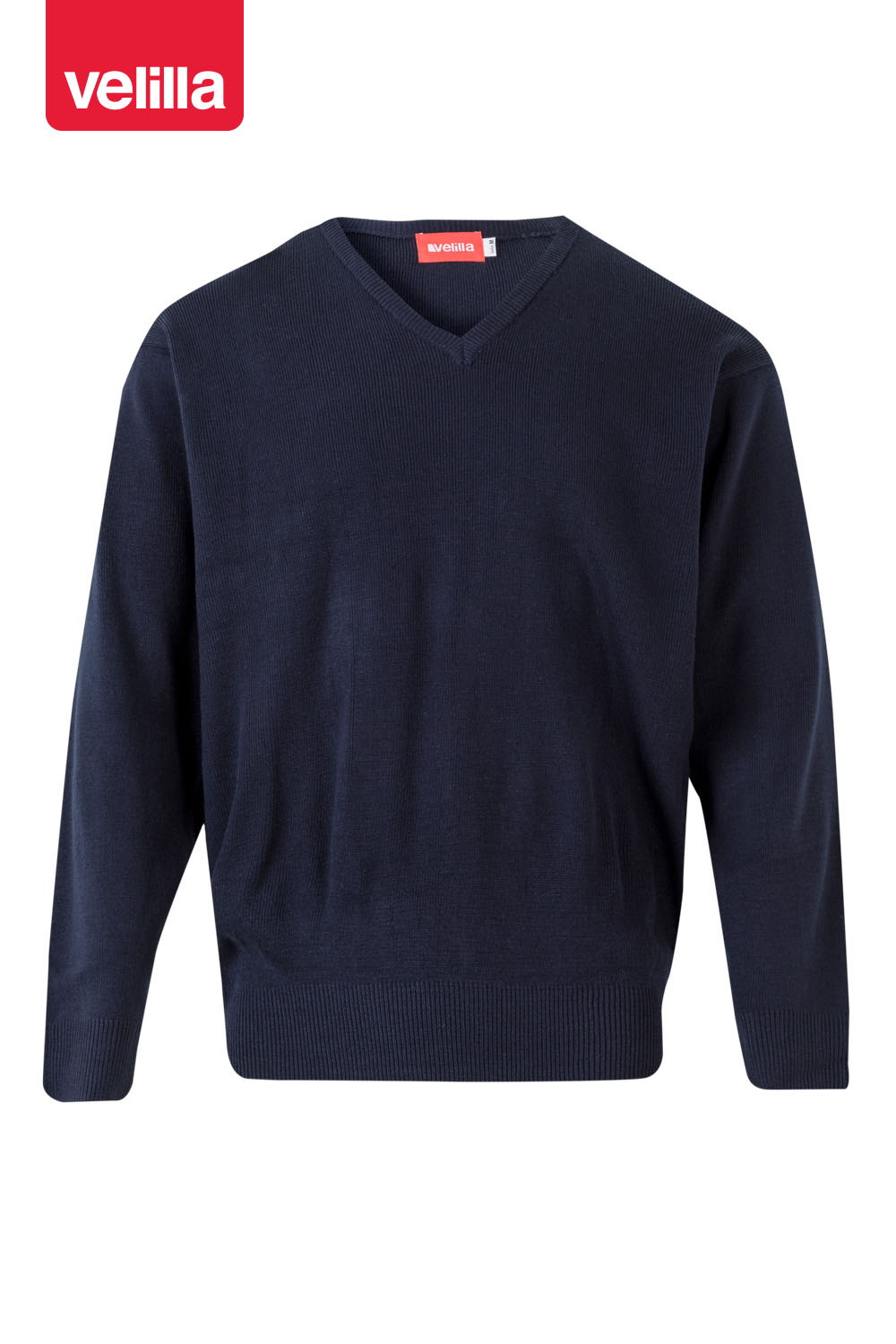Camisola de malha fina com gola em V