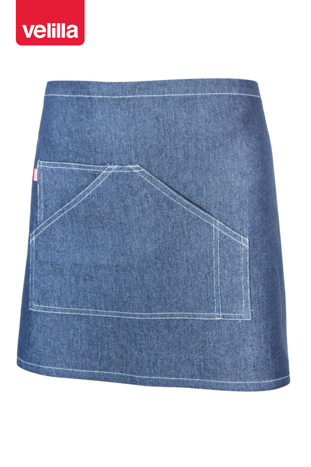 Avental denim curto