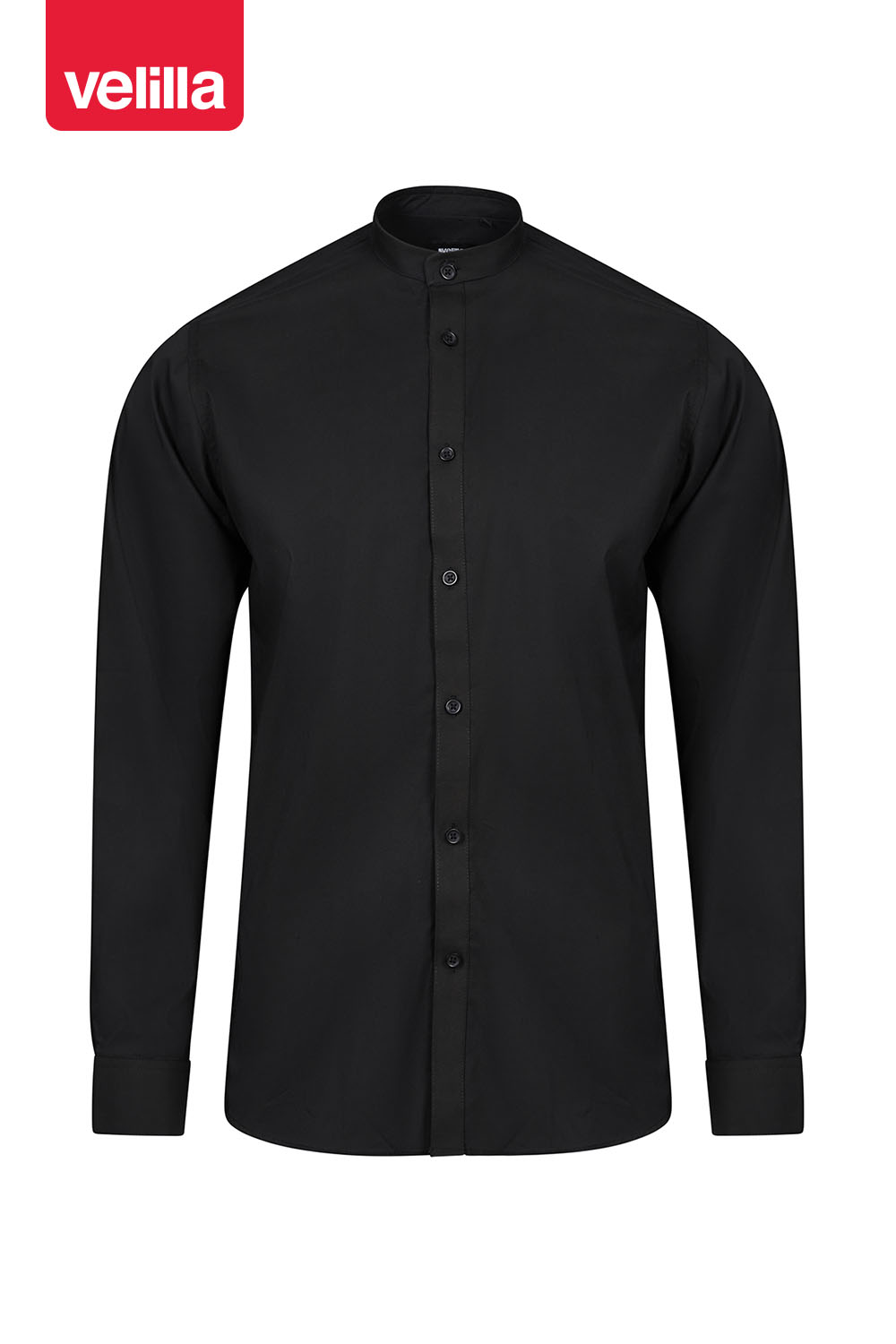 Camisa gola tira stretch manga comprida homem