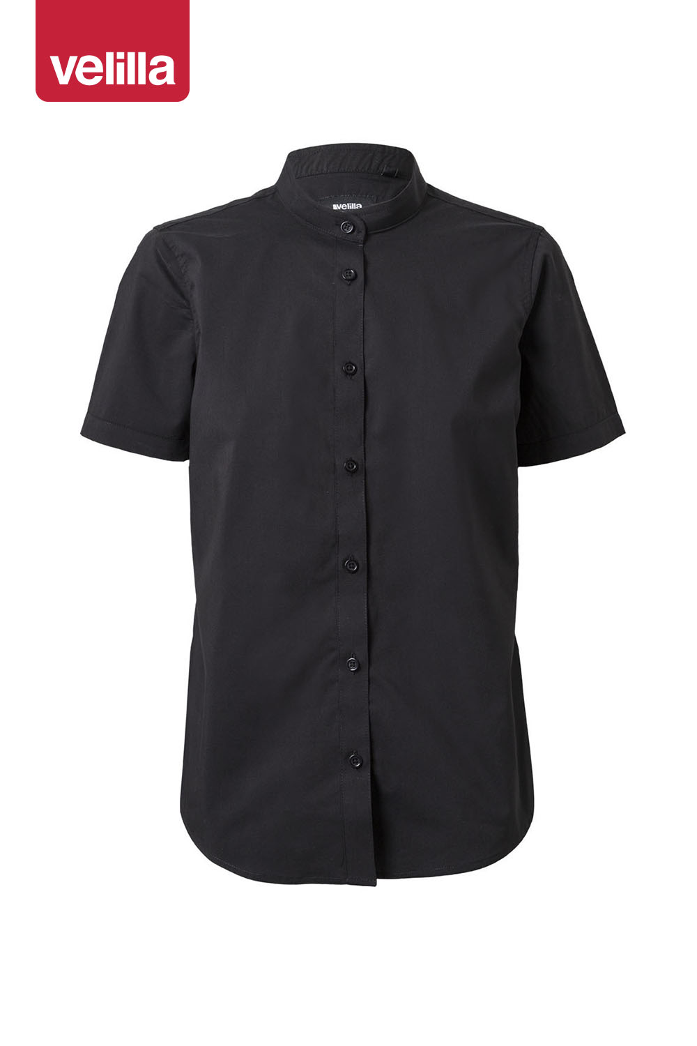 Camisa gola tira stretch manga curta mulher